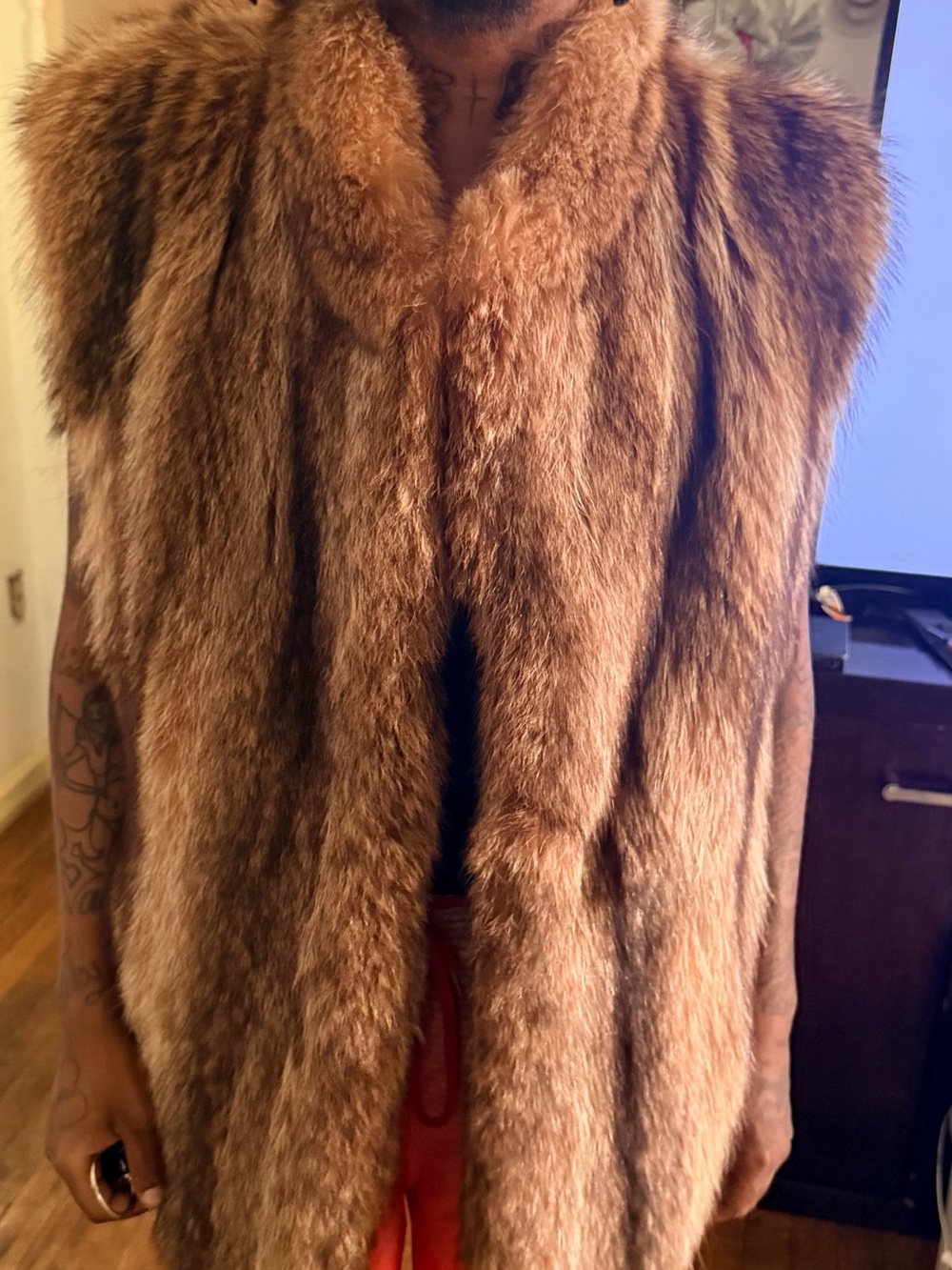 Sleeveless Brown Faux Fur Vest - Women Jackets & Coats